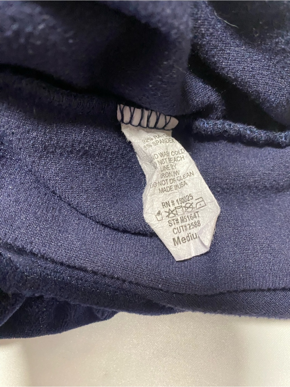 emory park Navy Velvet Cropped Henley Long Sleeve Top - Picture 7 of 7